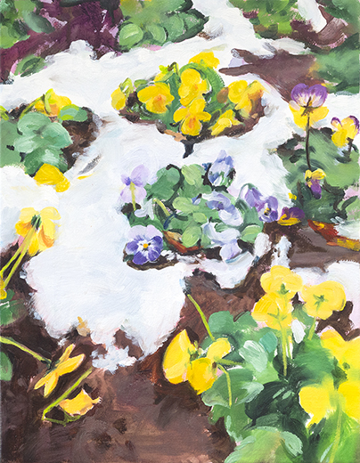 夢から醒めた夢 -pansy in the snow-