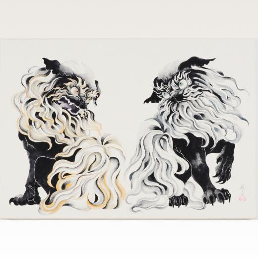獅子狛二頭図