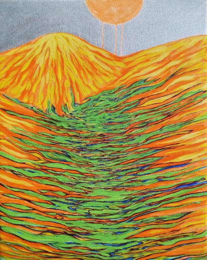 Switchback And Silver Sky With Persimmon Sun