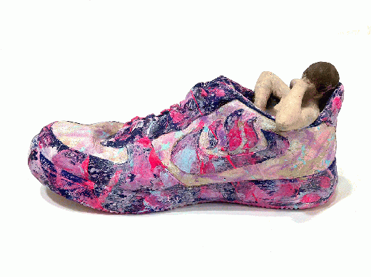 靴湯 -prussian blue & pink- M #2
