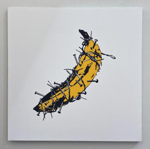 Spiked banana / canvas / light green