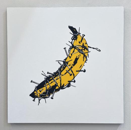 Spiked banana / canvas / green