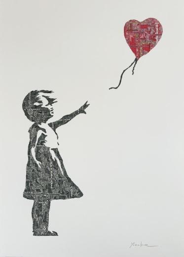Banksy_girl by Debris of dollar 02