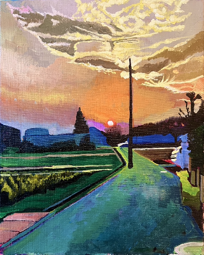 谷保の夕焼け