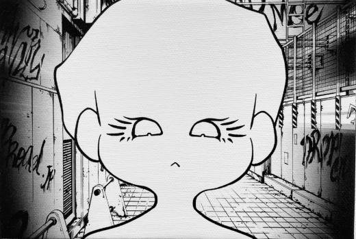 #茂みに滴り落ちる警察の声