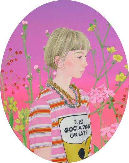 a portrait (metal necklaces)