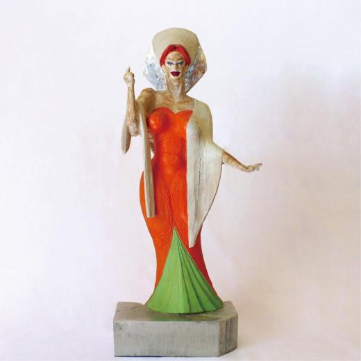 珍宝虹色女王像 -orange-
