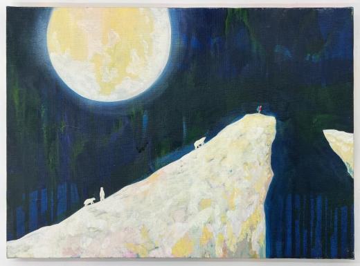 Moon and polor bear and...