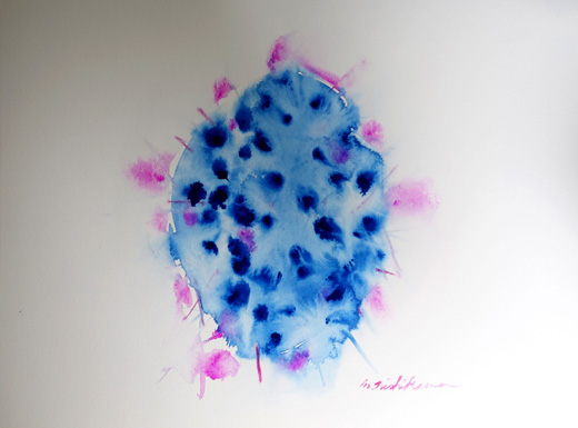 drawing blue