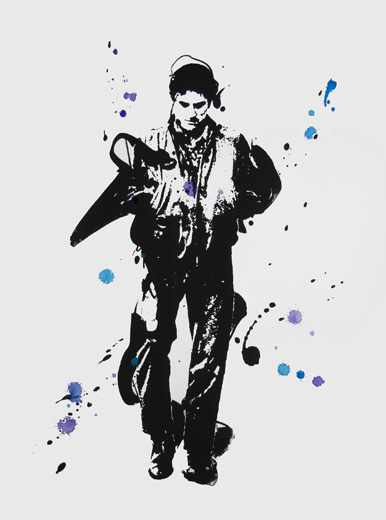 Taxi Driver (screenprint X watercolor) ED:1/1 ♯1