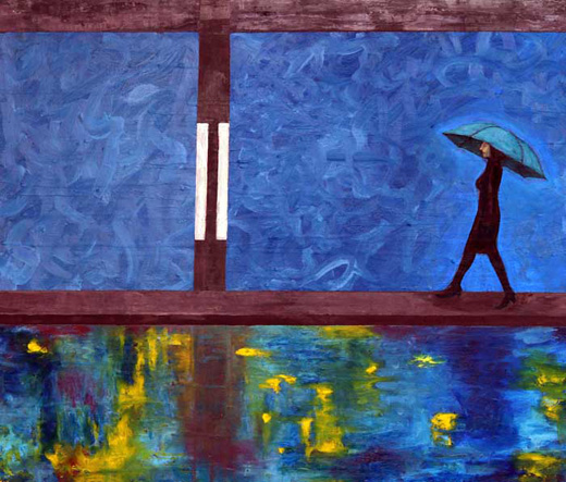 a walk in blue