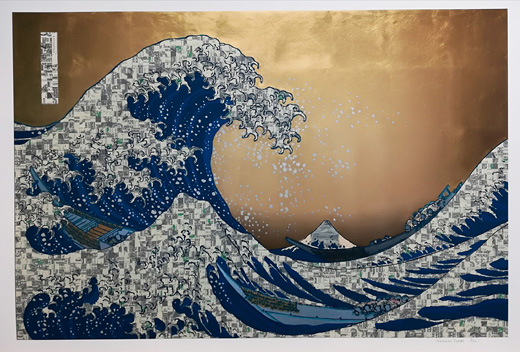 AutomaticWAVE Prussianblue Gold sky silver splash B95726704D $Camouflage