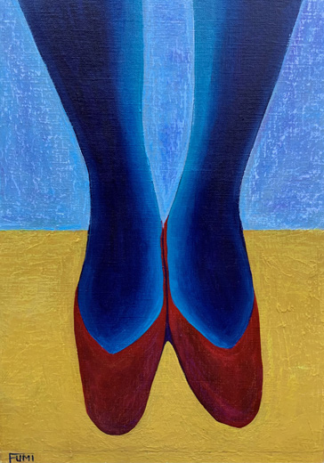 red shoes
